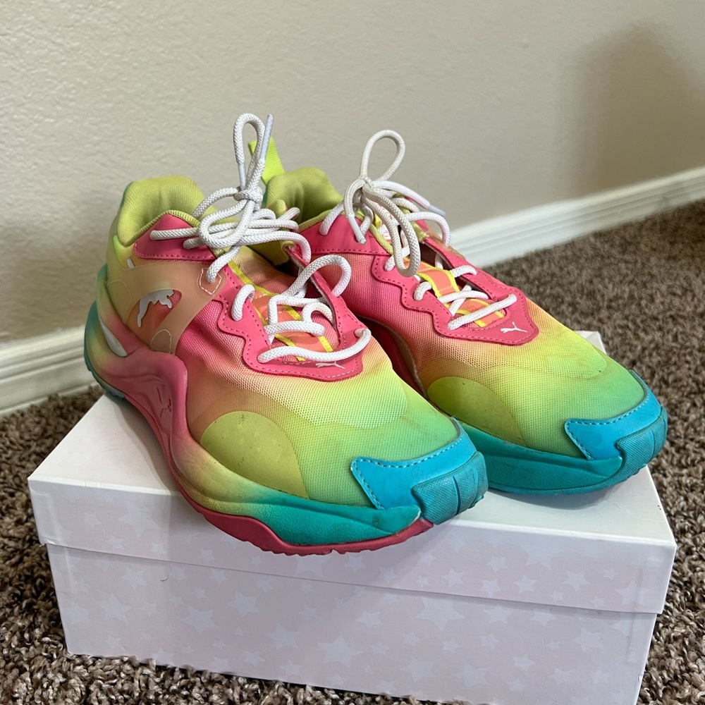 Puma X Free People Sneakers Tie Dye Sneakers Color Blue Pink Size 8.5